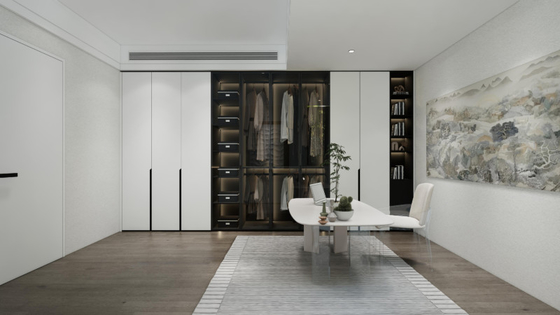 Fadior Stylish Classic Black And White Wardrobe Set Multifunctional Wardrobe