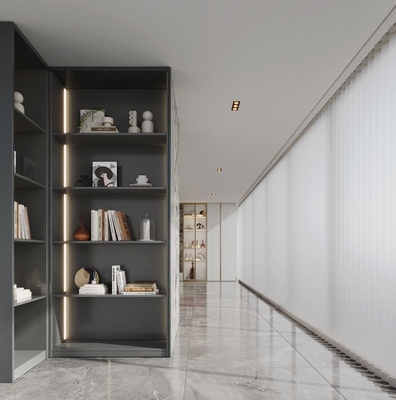 Contemporary Balcony Storage Cabinet Stainless Steel With LED Lighting