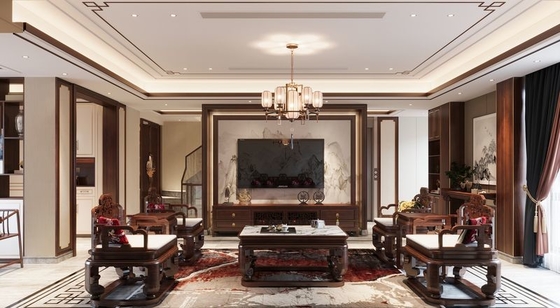 Timeless Elegant  Stainless Steel TV Cabinet Solution New Chinese Style