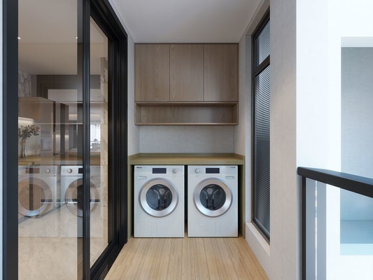 Sleek Minimalist  Balcony Storage Cupboard Stainless Steel For Moisture Prone Areas