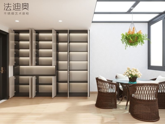 OEM Balcony Storage Cabinet With Balanced Proportion Of Closed Cabinets And Open Shelves