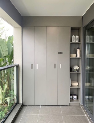 Starry Gray Balcony Storage Unit Washing Machine And Dryer Cabinet Customizable