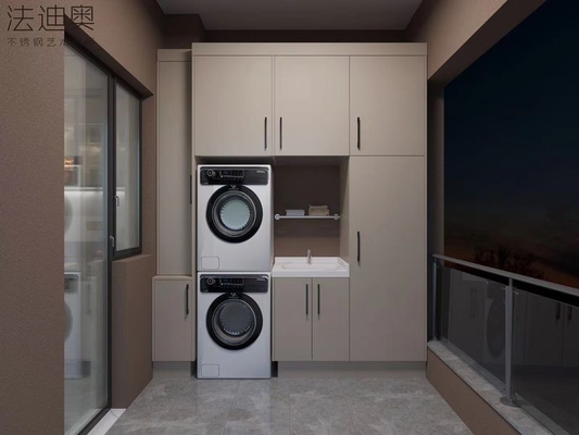 Fadior Stainless Steel Laundry Room Washer Dryer Cabinet Waterproof