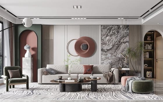 Elegant Wood Grain Flat And Slatted Design Stainless Steel Wall Panel Solution