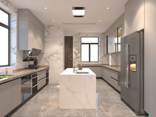 Modern Elegance U Shaped Stainless Steel Kitchen Cabinet With Seamless Integration