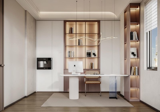 Fadior French Style Stainless Steel Wardrobe With Integrated Desk And Coffee Machine