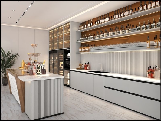 Stainless Steel Wine Cabinet Modern Design Ample Storage Luxury Aesthetics