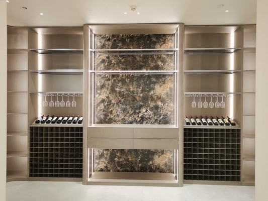 Stainless Steel Wine Cabinet Elegant Display With Ample Storage