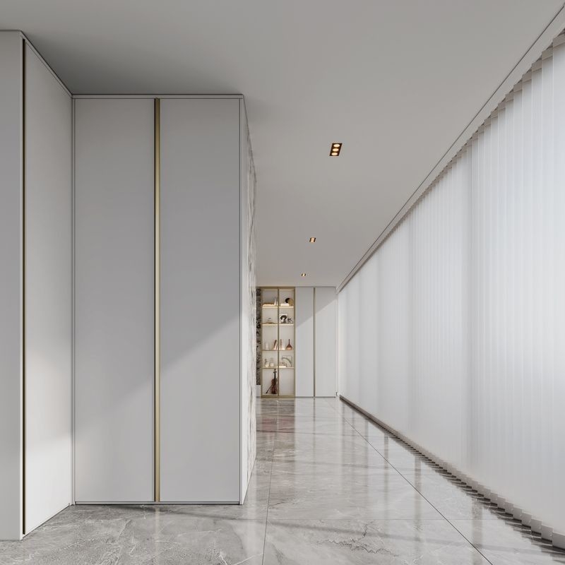 Contemporary Balcony Storage Cabinet Stainless Steel With LED Lighting